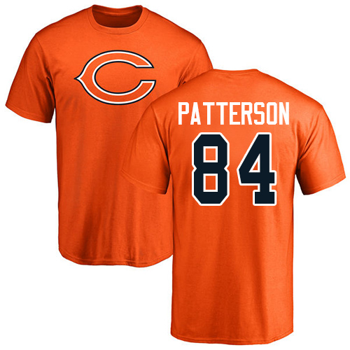 Chicago Bears Men Orange Cordarrelle Patterson Name and Number Logo NFL Football #84 T Shirt